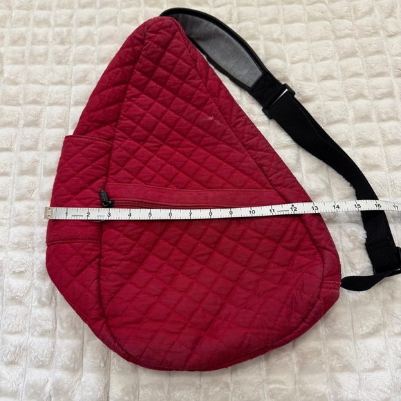LL Bean Ameribag Healthy Back Bag Sling Backpack ~ Red Quilted Travel Outdoor main image 6